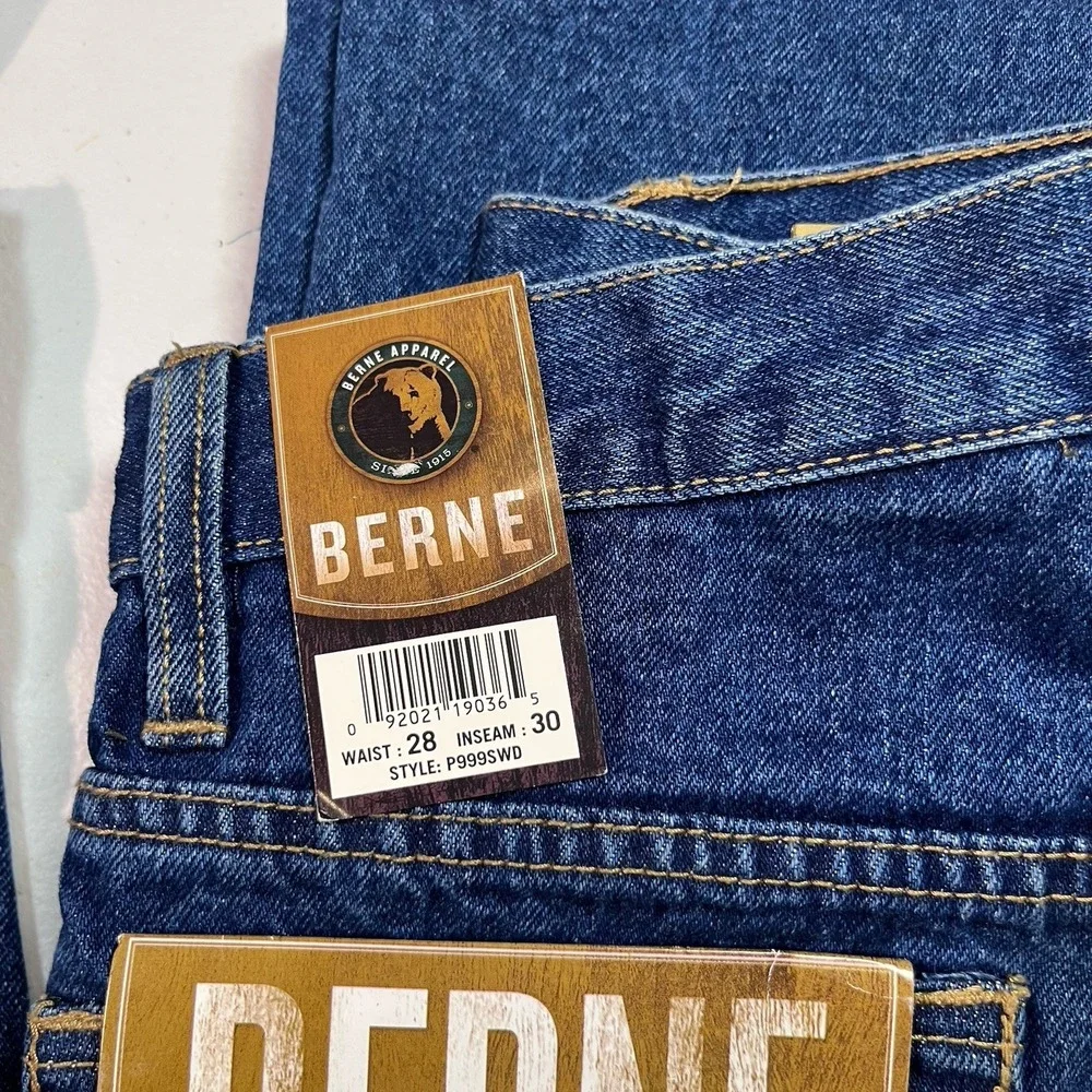 NWT‎ Berne Men's Blue Jeans P999 Size 28x30 Classic Fit